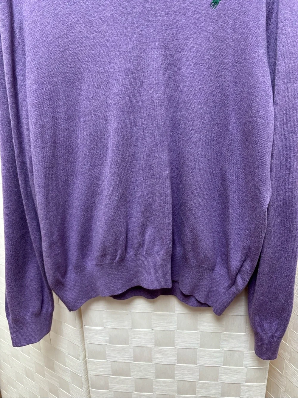 Polo by Ralph Lauren Men's V-Neck Sweater - Purple XL